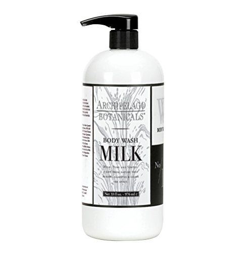 Archipelago Botanicals Milk Body Wash, Cleansing and Moisturizing Body Wash for Dry Skin, Soft and Smooth Skin, Free from Parabens, Phthalates and GMOs (33 oz)