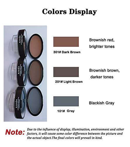 Eyebrow Powder,Waterproof Eyebrow Stamp Powder Seal Perfect Nature Eye Brow Powder Tinting Coloring Kit Delicate Shape (201# Dark Brown)