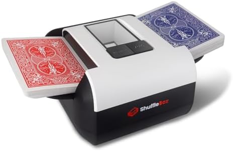 S1 Automatic Card Shuffler with 2000mAh Rechargeable Built-in Battery, 2 Deck Ultra Quiet Shuffling Machine