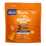 Zesty Paws Dental Bones for Medium Sized Dogs - Fights Tartar & Plaque - Gum, Teeth & Bone Health - Cinnamon for Dog Breath - Immune, Joint, Gut, Skin & Coat Support - Omega 3 EPA & DHA - 36 ct