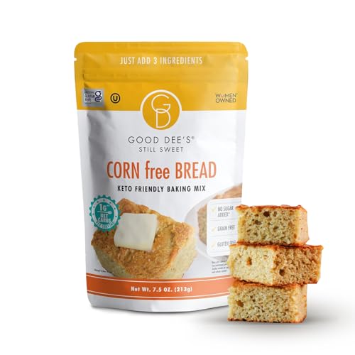 Good Dee’s Corn Bread Baking Mix - Grain Free, Sugar Free, Gluten Free, Wheat Free, and Low Carb,7.5 Oz