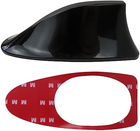for 2015-2019 Hyundai Sonata-Elantra Ebony Shark Fin Roof Antenna Cover Silver Easy Installation and Direct Replacement (Black)