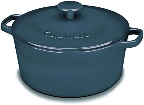 Cuisinart Chef's Classic Enameled Cast Iron Round Covered Casserole (Provencal Blue, 5- Quart)
