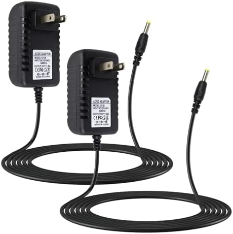 2 Pcs Power Cord for Alexa Dot 3rd / 4th / 5th Gen 2022, Echo Show Black Charger Cable - 1.5M Long Power Adapter ﻿