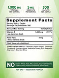 Nature's Truth Vitamin C 1000mg with Rose HIPS | 300 Caplets | Vegetarian, Non-GMO & Gluten Free Supplement