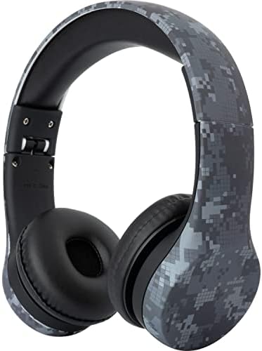 Snug Play+ Kids Headphones with Volume Limiting for Toddlers (Boys/Girls) - Black Digi Camo