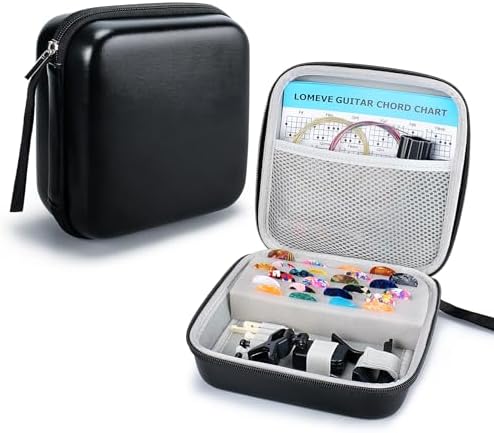 85PCS Guitar Accessories Kit Holder Case Include Acoustic Strings, Tuner, Capo, 3-in-1 Restring Tool, Picks, Pick Holder, Bridge Pins, Nuts & Saddles, Finger Protector, Chord Chart