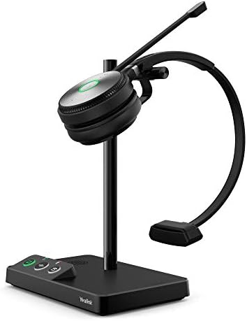 Yealink WH62 Mono UC Wireless Noise Canceling Headset - Connects and Works with USB Enabled Deskphones, Computers and Softphones. (Renewed)