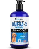 Omega 3 Fish Oil for Dogs - Better Than Salmon Oil for Dogs - Dog Fish Oil Supplement for Shedding, Allergy, Itch Relief - Supports Dry Skin, Joints - Dog Skin and Coat Supplement - Fish Oil Liquid