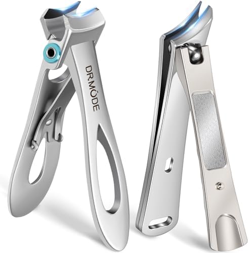 Nail Clippers for Men Thick Ingrown Nails, Slanted Nail Clippers Heavy Duty Large Toe Nail Clippers for Thick Nails for Seniors with Wide Opening, Ultra Sharp Ingrown Toenail Clippers