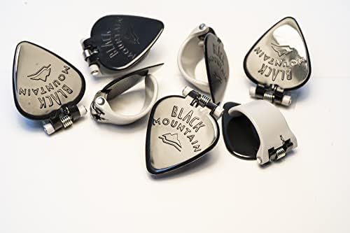 Black Mountain Medium Gauge Thumb Picks for Acoustic Guitar, Electric Guitar, Ukulele, Banjo, and More - Spring Loaded Universal Fit for Medium to XL Thumbs - Premium Finger Picks