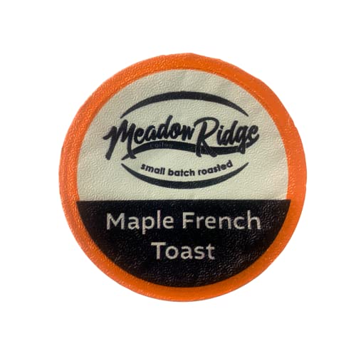 Meadow Ridge Coffee Single Serve Cups - 100% Arabica Coffee (For K-Cup Brewers) Low Acid (Maple French Toast, 12 Count)
