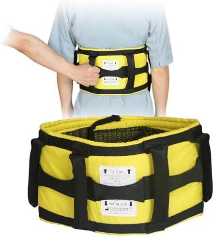 Gait Belts with Padded Handles,Transfer Belts Physical Therapy Belt for Seniors Moving, Lifting Belt Assist Patient/Elderly(Yellow, Medium)
