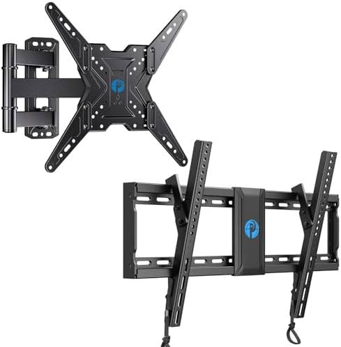 Pipishell Full Motion TV Wall Mount for Most 26-60 inch TVs & Tilting TV Wall Mount for Most 37–82 inch TVs