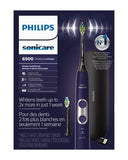 PHILIPS Sonicare Protective Clean 6500 Rechargeable Electric Toothbrush with Charging Travel Case and Extra Brush Head, Deep Purple, 2 Count