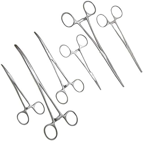 SURGICAL ONLINE Ultimate Hemostat Set, 6 Piece Ideal for Hobby Tools, Electronics, Fishing and Taxidermy (8", 6.25" and 5")