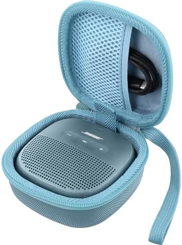 Aenllosi Case for Bose SoundLink Micro Bluetooth Speaker, Bose Speaker Storage Organizer, Stone Blue (Case Only)