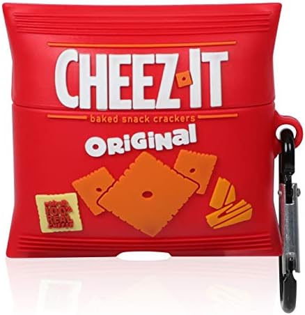 Joyleop Cheez Cookie Case for Airpods Pro 2019/Pro 2 Gen 2022, Cute Cartoon Fun Funny 3D Kids Girls Teen Boys Cover, Kawaii Food Stylish Soft Silicone Character Trendy Air pods Cases for Airpod Pro