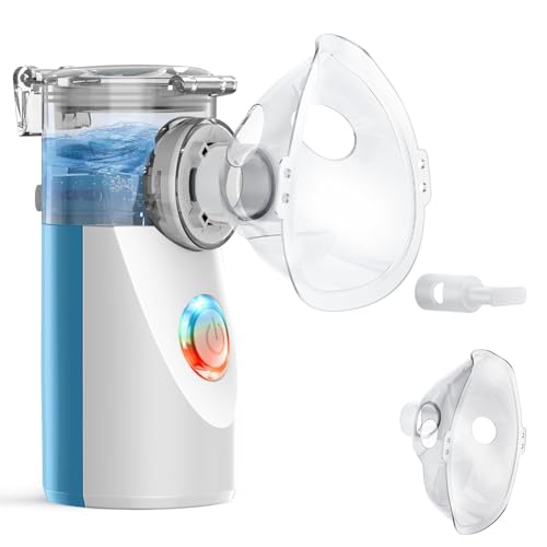 Ultrasonic Mesh Nebulizer - Portable Nebulizer Machine for Kids and Adults,Usb Rechargeable Handheld Steam Inhaler Great for Travel,Office & Home