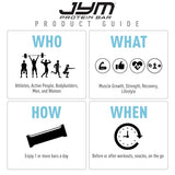 JYM Protein Bar, Coconut Chocolate, Macro Friendly, Guilt Free Snack, For Men & Women