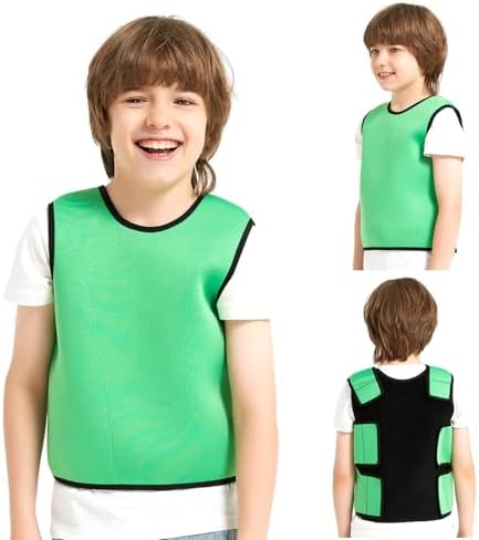 Generic Sensory Compression Vest for Kids Sensory Processing Disorder Vest Deep Pressure Comfort for Autism, Hyperactivity, Mood Processing Disorders, Breathable, Form-Fitting, Kids