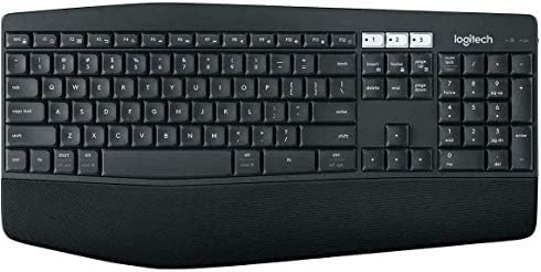 Logitech K850 Wireless Bluetooth Keyboard PC Mac Chrome Unifying Receiver (Renewed)