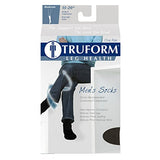 Truform Compression Socks, 15-20 mmHg Men's Cushion Foot, Knee High Over Calf Length, White, Large