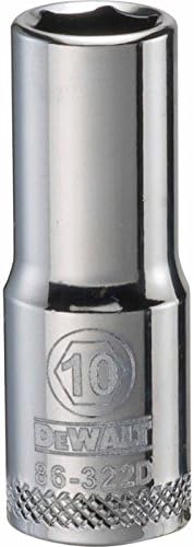 DEWALT DWMT86322OSP 6 Point 3/8'' Drive Deep Socket 10MM