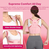 Fit Geno Posture Corrector for Women: Adjustable Lightweight Upper Back Brace for Neck Shoulder & Upper Back Pain Relief - Improve Posture Correct Hunchback Slouching Kyphosis Invisible Under Clothes (XS/S Under Bust 26"-37")