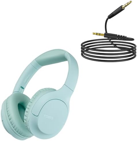 TOZO HA1 Hybrid Active Noise Cancelling Headphones Black + 3.5mm Audio Cable Aux Cable Compatible for Headphone Tablets
