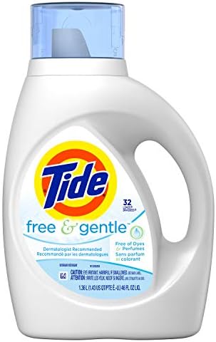 Tide Tide Free & Gentle Liquid Laundry Detergent, 32 Loads 46 fl oz, 46 Fl Oz