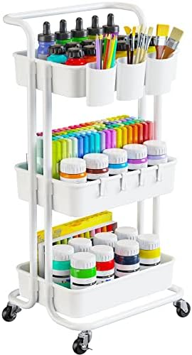 Pipishell Cart with Table Top with Rolling Cart