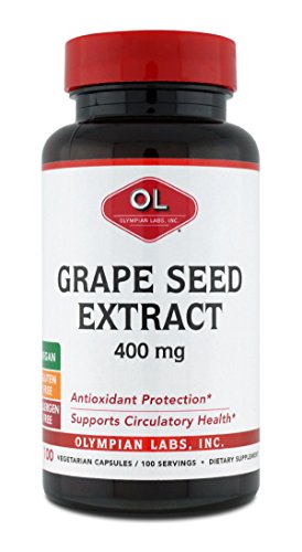 Olympian Labs Grape Seed Extract 400mg Vegan Capsules | Supports Heart & Immune Health, Antioxidant and Anti-Inflammatory - 100 Count