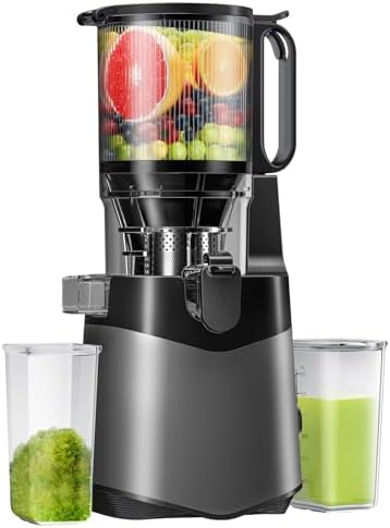 Cold Press Juicer,5.8" Extra Large Feed Chute Fit Whole Fruits & Vegetables,350W Slow Masticating Juicer Machines,Easy to Clean,High Juice Yield