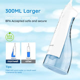 Mornwell Water Dental Flosser Teeth Pick for Teeth, Portable Cordless Water Flossers Oral Irrigator with 10 Intensity 4 Jet Rechargeable IPX7 Waterproof Water Tank Flosser Electric Travel (White)