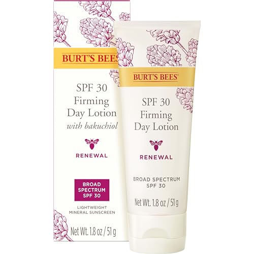 Burt’s Bees Renewal SPF 30 Day Lotion – Natural Face Moisturizer with Bakuchiol