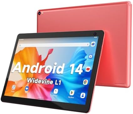 COOPERS Tablet 10 inch, Android 14 Tablet, 32GB ROM 1TB Expand Computer Tablets, Quad Core Processor 6000mAh Battery, 1280x800 IPS Touch Screen, 2+8MP Dual HD Camera, Bluetooth WiFi Tablet PC