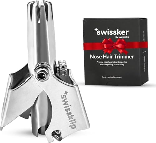 Swissklip Human Power Nose Hair Trimmer for Men | Manual Nose Hair Trimmer for Women I Stainless Steel Nose Hair Remover for Men & Women I Easy to Use Ear Hair Trimmer