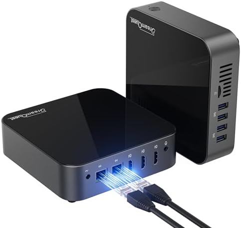 DreamQuest Mini PC Intel 12th Gen Alder Lake N95(up to 3.4GHz) 16GB DDR4 RAM 512GB M.2 SSD Mini Computers 4K Display/USB3.2/WiFi 5/BT4.2/Gigabit Ethernet Home/Business Mini Desktop Computer