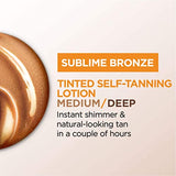 L'Oreal SUBLIME BRONZE Tinted Self-Tanning Lotion Medium Natural Tan 5 oz