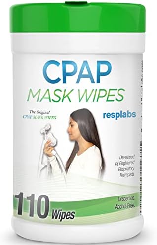 resplabs CPAP Mask Wipes - Unscented, CPAP Mask Cleaner for Daily Use - Compatible with All CPAP Masks, Nasal Masks, and Nasal Pillow Masks