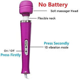Gajoin Power Big Handheld Electric Back Body Vibrating Massager for Woman Adult Sport Recovery Muscle ACH Pain Shoulder Neck Leg Back Hand Foot Massage Tool (Purple Big Massage and Black MiniToy)