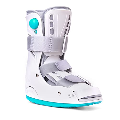 Shuyan Jiao Air Cam Walker Fracture Boot, Medical Inflatable Walking Boot, Orthopaedic boot for Sprained Ankle, Stress Fracture, Broken Foot or Achilles Tendonitis (Manual Inflation, M)