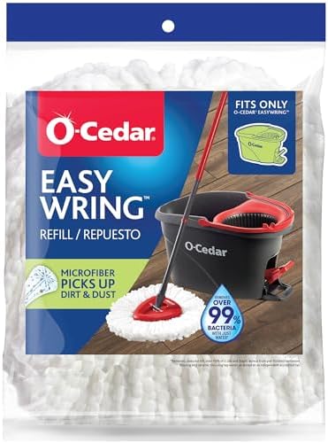 O-Cedar EasyWring Spin Mop Microfiber Refill, White Packaging May Vary
