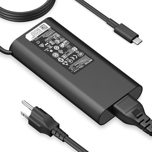 [2025 New] 130W USB C Type C Laptop Charger Replacement for Dell XPS 15 17 9575 9500 9510 9520 9530 9700, Precision 5530 2in1 5550 5570 3560 3550 3551, Latitude 7410 7310 7210 5420 5540 Power Cord