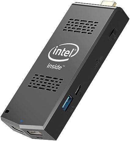 Mini PC Stick Intel Celeron N4000 2.6GHz Windows 11 Pro 8GB DDR4 128GB SSD Mini Compute Stick Support 4K HDMI, 2.4G/5.0G WiFi, Gigabit Ethernet, Cooling System, Bluetooth 4.2, USB 3.0
