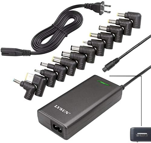 Universal Laptop Charger 90W, Slim AC Adapter Power Supply Cord with USB Port for Mobile Phones| Tablet Compatible with Dell Lenovo Toshiba Acer Asus Gateway IBM and Most Notebooks