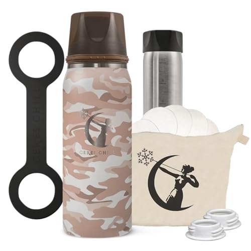 Free The Moms Starter Kit, Breastmilk Chiller Reusable Storage Container and Accessories by CERES CHILL | Keeps Milk Safe for up to 20 Hours | Connects w/Major Pumps (in Plain Sight Camo)