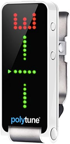 TC Electronic POLYTUNE CLIP Clip-On Tuner with Polyphonic, Strobe and Chromatic Modes and 108 LED Matrix Display for Ultimate Tuning Performance