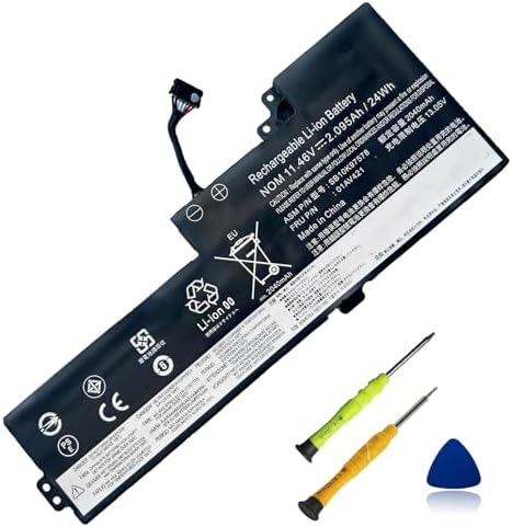 SB10K97578 01AV421 Laptop Battery Compatible with Lenovo ThinkPad A475 A485 T470 T480 TP25 Series Notebook 01AV489 01AV420 SB10K97577 01AV419 SB10K97576 11.46V 24Wh 2095mAh